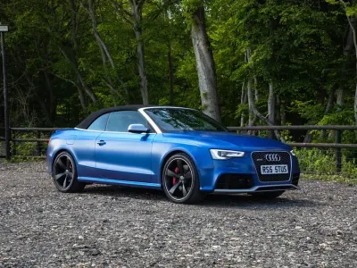 Used Audi RS5 Advanced 450 HP (330 kW) 2015 Blue Cabriolet