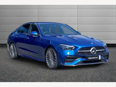 Used Mercedes C300e AMG Line Premium 254 HP (186 kW) 2024 Blue Sedan