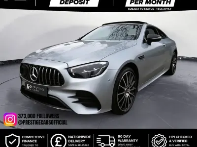 Used Mercedes E220 AMG line 2021 Silver Coupe