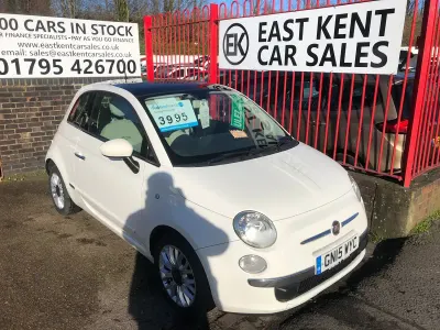 Used Fiat 500 Lounge 69 HP (50 kW) 2015 White Hatchback