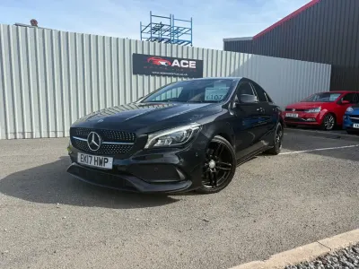 Used Mercedes CLA220 AMG line 177 HP (130 kW) 2017 Black Coupe