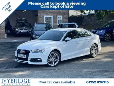 Used Audi A3 S-Line 150 HP (110 kW) 2016 White Sedan