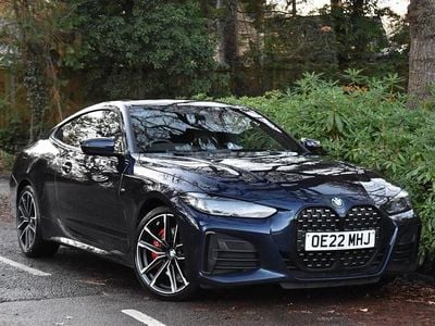 Tanzanite blue metallic with black leather Used 2022 BMW M440 M Sport Sedan | £29,990 (Fair price)