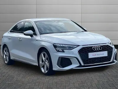 Used Audi A3 S-Line 150 HP (110 kW) 2023 Glacier white Sedan