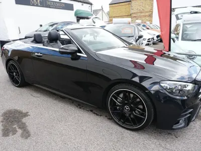 Used Mercedes E300 AMG line 254 HP (186 kW) 2021 Black Cabriolet