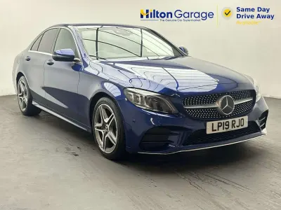 Used Mercedes C300 AMG Line Premium 258 HP (189 kW) 2019 Blue Sedan