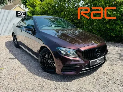 Used Mercedes E220 AMG line 194 HP (142 kW) 2019 Red Coupe