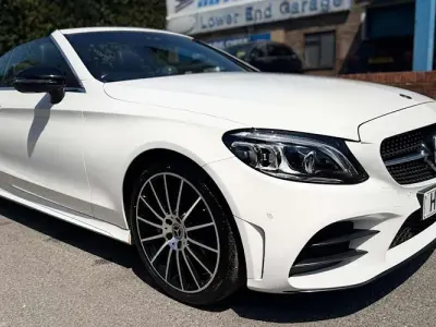 Used Mercedes C220 AMG line 194 HP (142 kW) 2021 White Cabriolet