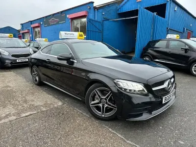 Begagnad Mercedes C200 AMG line 198 HK (145 kW) 2019 Svart Sportkupé
