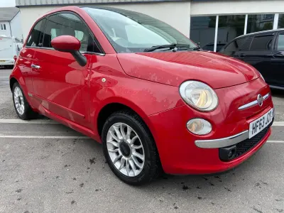 Used Fiat 500 Lounge 69 HP (50 kW) 2013 Red Cabriolet