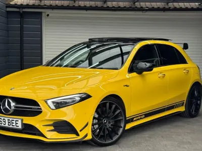Used Mercedes A35 AMG Premium Plus 2019 Yellow Hatchback