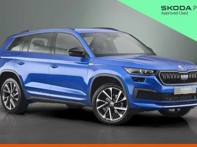 Used Skoda Kodiaq SportLine 110 HP (80 kW) 2024 Race blue metallic SUV