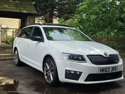 Used Skoda Octavia vRS 184 HP (135 kW) 2014 White Estate