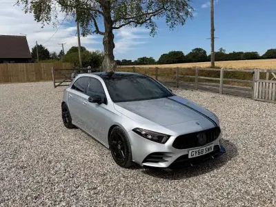 Used Mercedes A180 AMG line 116 HP (85 kW) 2018 Silver Hatchback