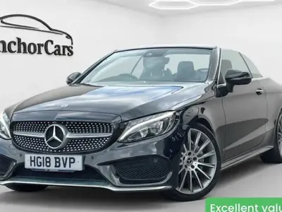 Usado Mercedes C200 AMG line 184 HP (135 kW) 2018 Preto Cabrios