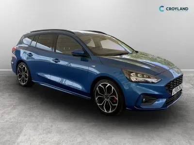 Begagnad Ford Focus ST-Line X 120 HK (88 kW) 2019 Blå Kombi