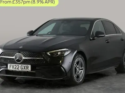 Used Mercedes C300e AMG line 313 HP (230 kW) 2022 Black Sedan