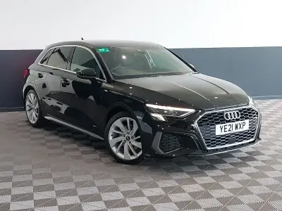 Used Audi A3 S-Line 150 HP (110 kW) 2021 Black Sedan