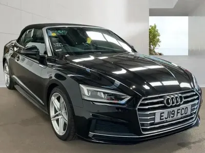 Used Audi A5 Cabriolet S-Line 190 HP (139 kW) 2019 Black Cabriolet