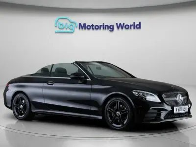 Used Mercedes C200 AMG line 198 HP (145 kW) 2019 Black Cabriolet