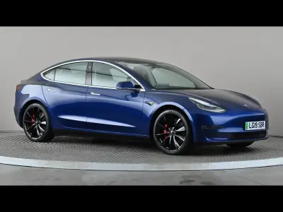 Used Tesla Model 3 Performance 461 kW (627 HP) 2019 Blue Sedan