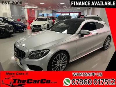 Used Mercedes C220 AMG line 170 HP (125 kW) 2017 Silver Coupe