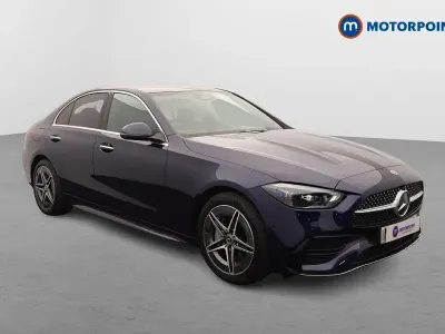 Used Mercedes C300e AMG Line Premium 313 HP (230 kW) 2022 Blue Sedan