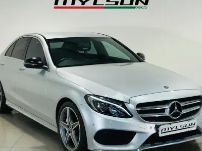 Used Mercedes C220 AMG line 170 HP (125 kW) 2018 Silver Sedan