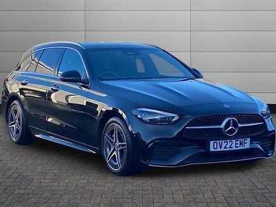 Obsidian black Used 2022 Mercedes C300e AMG Line Premium Plus Estate | £26,495 (Good price)