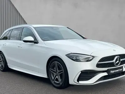 Used Mercedes C220 AMG line 200 HP (147 kW) 2024 Polar white