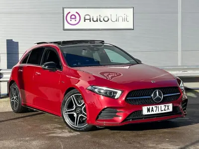 Used Mercedes A200 AMG line 163 HP (119 kW) 2021 Red Hatchback