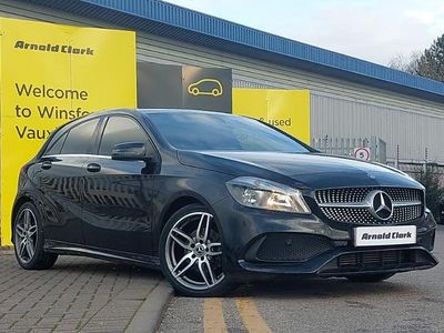 Used Mercedes A160 AMG line 102 HP (75 kW) 2018 Black Hatchback