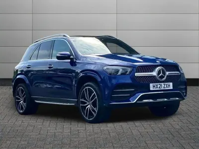 Begagnad Mercedes GLE400 AMG line 325 HK (239 kW) 2021 Blå SUV