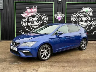 Usado Seat Leon FR 150 CV (110 kW) 2019 Azul Utilitario