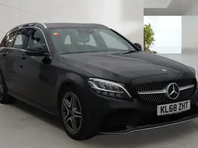 Used Mercedes C300 AMG line 258 HP (189 kW) 2019 Black Estate