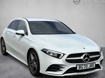 Used Mercedes A180 AMG line 136 HP (100 kW) 2020 White Hatchback