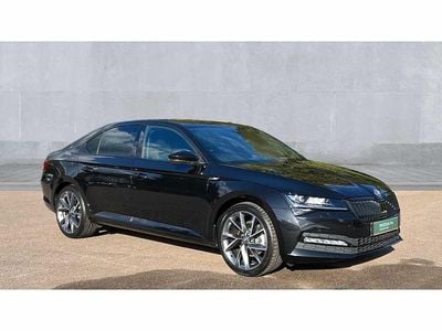 Black magic pearlescent Used 2024 Skoda Superb SportlinePlus Hatchback | £24,995 (Fair price)