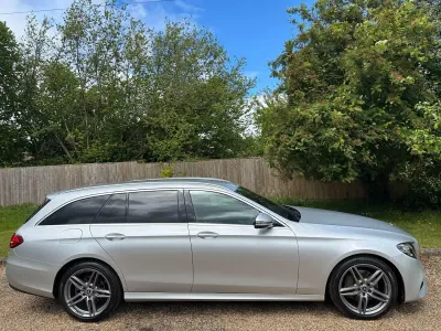 Used Mercedes E220 AMG line 191 HP (140 kW) 2018 Silver Estate