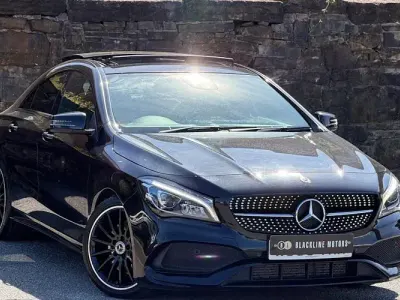 Used Mercedes CLA220 AMG line 170 HP (125 kW) 2018 Black Coupe