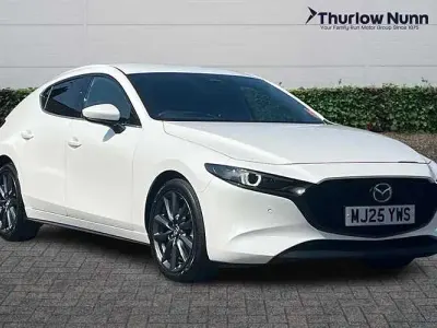 Used Mazda 3 Exclusive-Line 186 HP (136 kW) 2025 White Hatchback