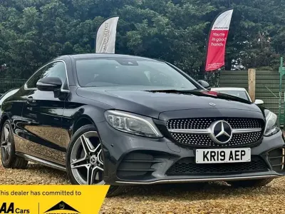 Used Mercedes C300 AMG Line Premium 245 HP (180 kW) 2019 Black Coupe