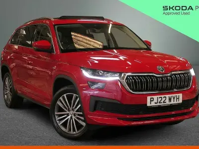 Used Skoda Kodiaq LAURIN & KLEMENT 150 HP (110 kW) 2022 Velvet red metallic SUV