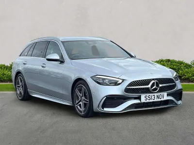 Used Mercedes C300e AMG line 2023 Silver Estate
