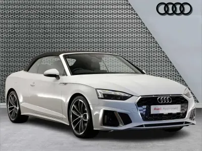 Used Audi A5 Cabriolet S-Line 147 HP (108 kW) 2021 White Cabriolet