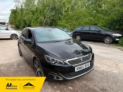 Used Peugeot 308 GT-line 120 HP (88 kW) 2015 Black Hatchback