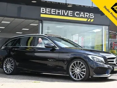 Used Mercedes C220 AMG Line Premium 170 HP (125 kW) 2015 Black Estate