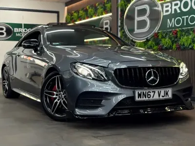 Used Mercedes E220 AMG Line Premium 194 HP (142 kW) 2017 Grey Coupe