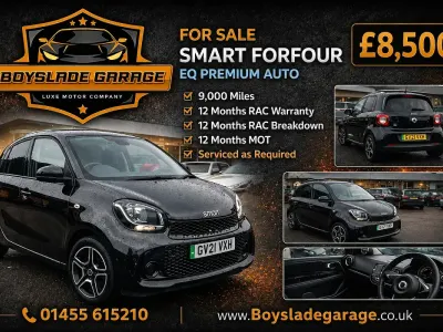 Used Smart ForFour Electric Drive Premium 60 kW (82 HP) 2021 Black Hatchback