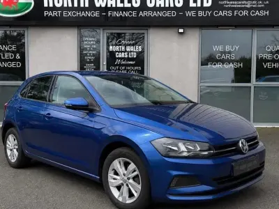 Used VW Polo SE 95 HP (69 kW) 2019 Blue Hatchback