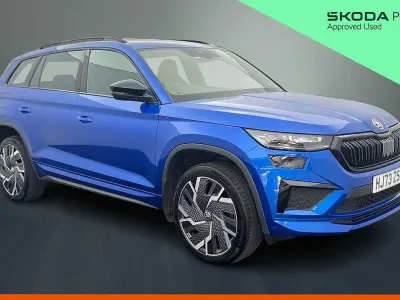Used Skoda Kodiaq vRS 180 HP (132 kW) 2023 Race blue metallic SUV